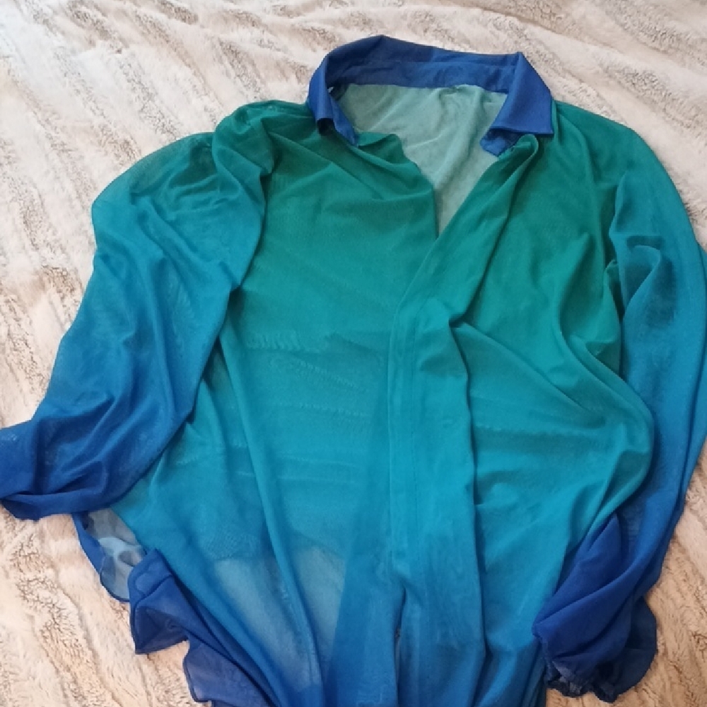 Gradient Blue and Green Camisole Top